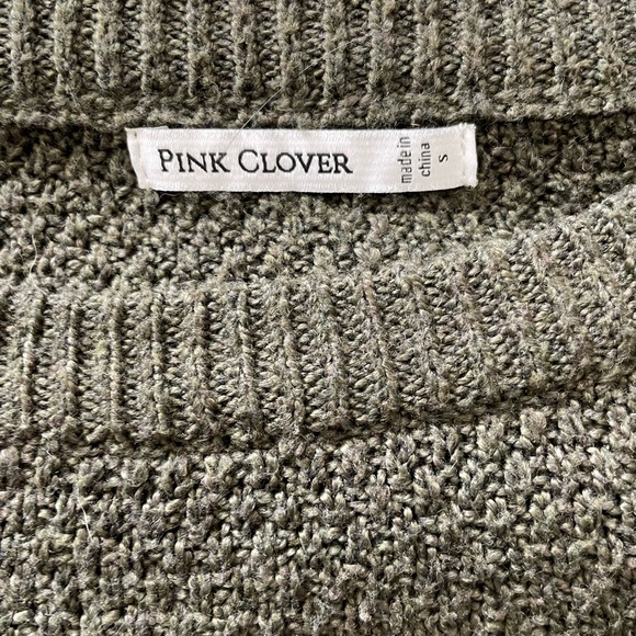 Pink Clover - Size Small Green Knit Sweater - Picture 2 of 3